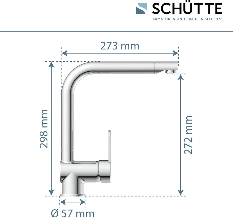 SCHÜTTE 79816 RIO Küchenarmatur, Chrom, Chrom