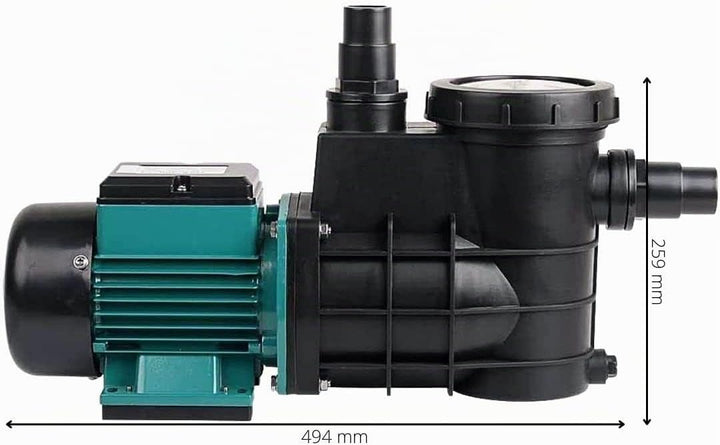 AquaOne selbstsaugende Poolpumpe HZS-750 I 750 Watt Umwälzpumpe I Pumpe 14500 L/h für Pool Schwimmte