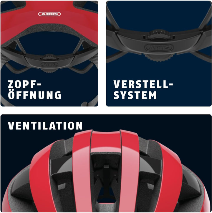 ABUS Rennradhelm Viantor - Sportlicher Fahrradhelm für Einsteiger - für Damen und Herren M (52-58 cm