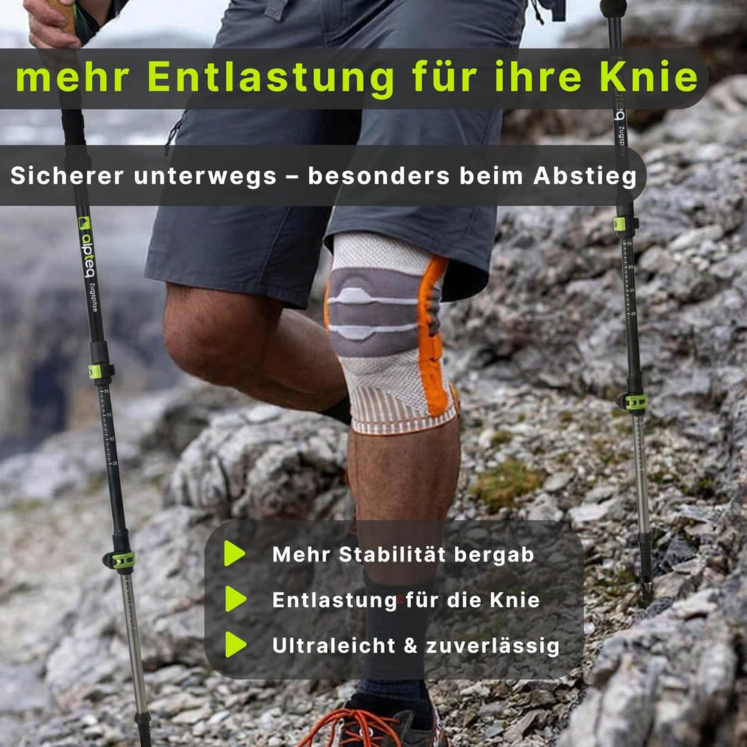 Zugspitze Carbon Wanderstöcke Teleskop – Ultraleichte Trekkingstöcke für Damen, Herren & Kinder | Ve