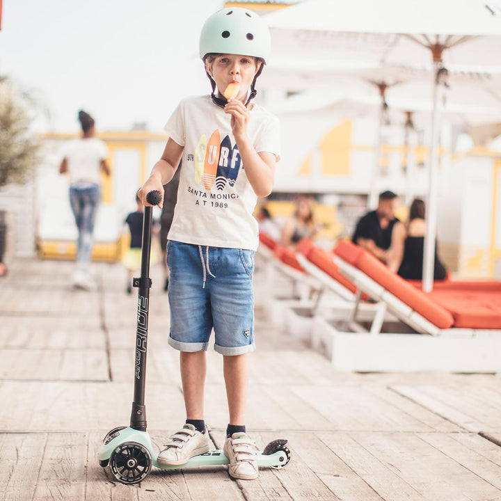 Scoot & Ride Highwaykick 3 LED Steel os Grün, Grün