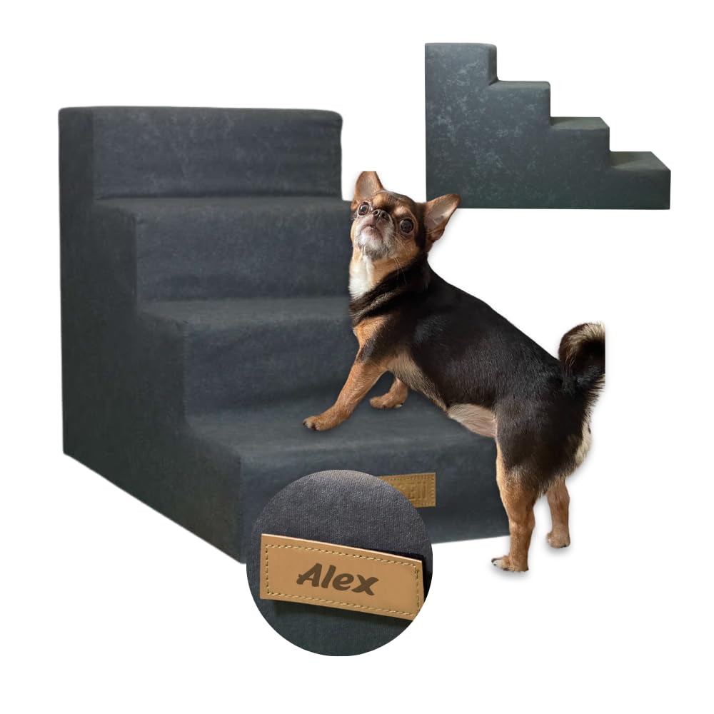 Sofatreppe für Hunde und Katzen – Hundetreppe für Bett & Sofa – 3- oder 4-stufig, rutschfest & wasch