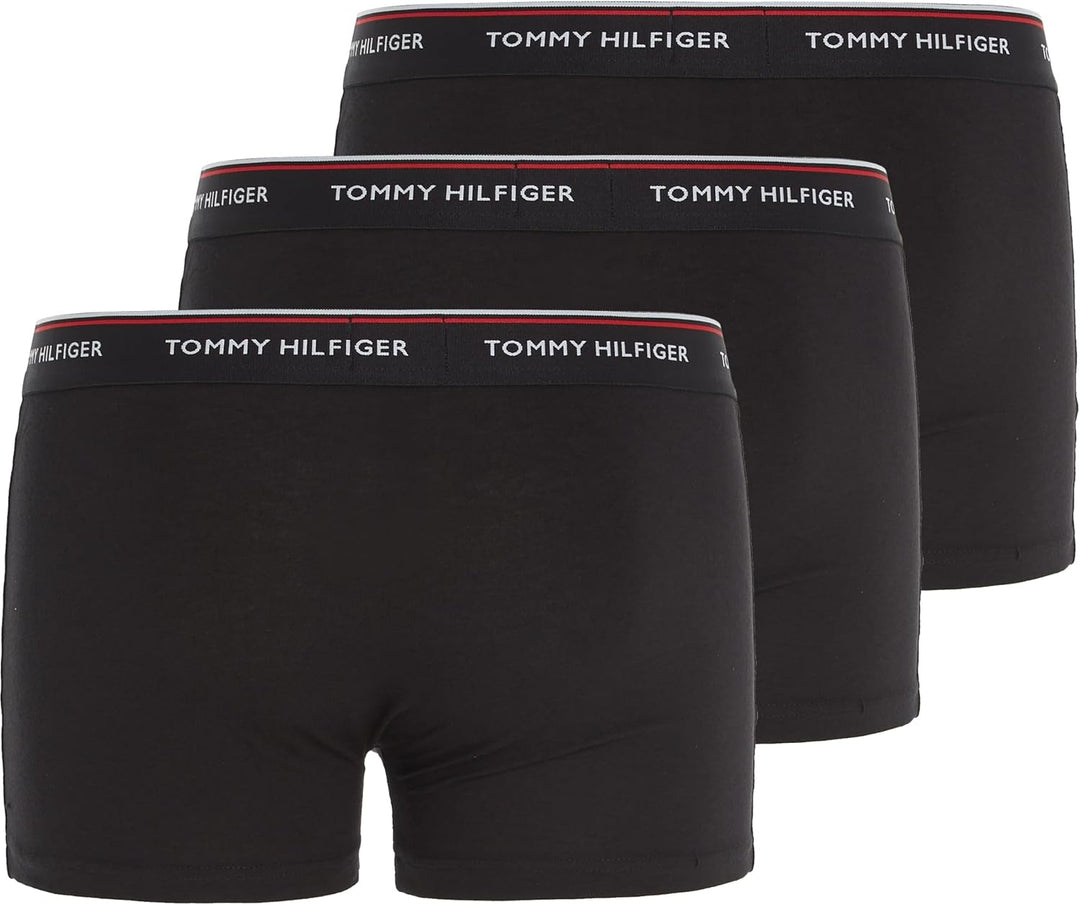 Tommy Hilfiger Herren Boxershorts Trunks Unterwäsche, Mehrfarbig (Black), L