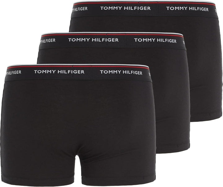 Tommy Hilfiger Herren Boxershorts Trunks Unterwäsche, Mehrfarbig (Black), L