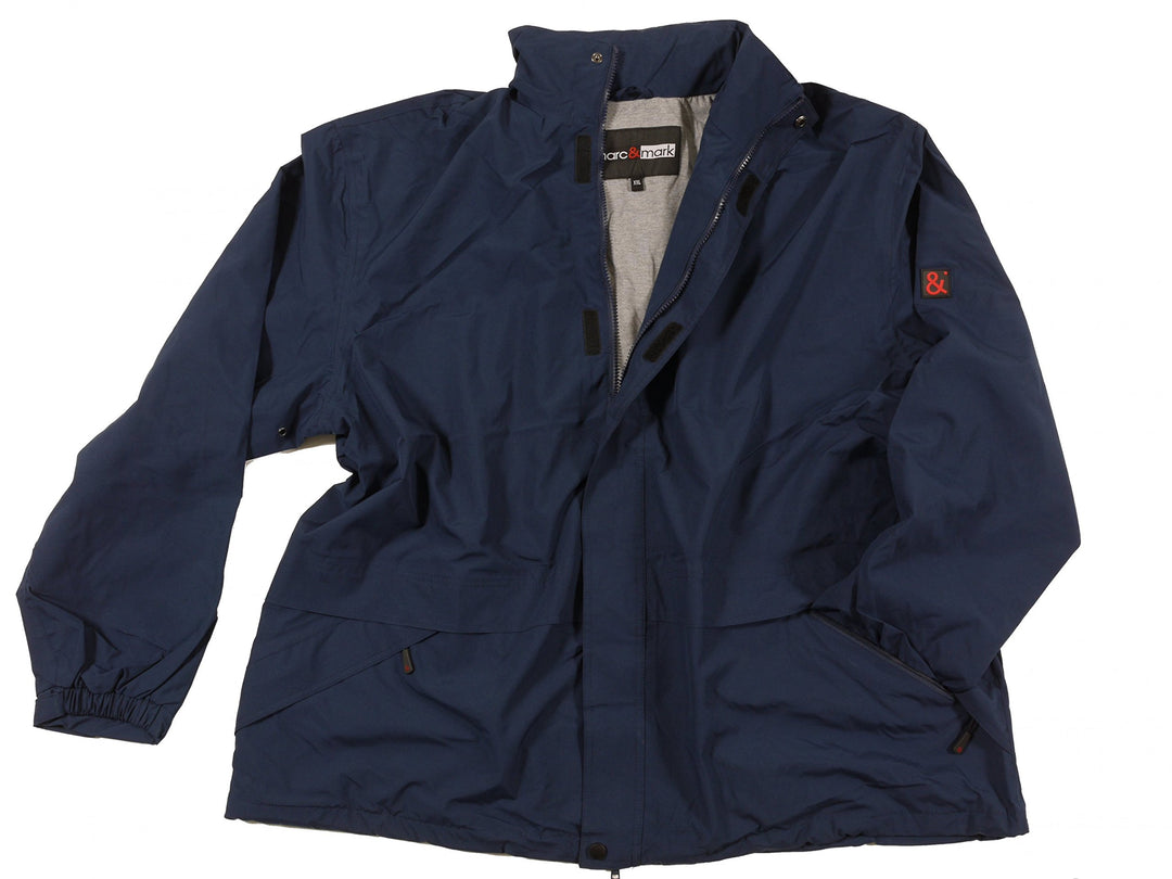Marc & Mark Funktions- Regenjacke in Herrenübergrösse bis 12XL, schwarz, Blau