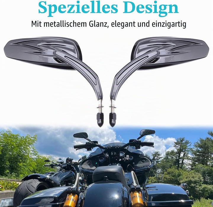 M8 8mm Motorrad Spiegel Rückspiegel für Softtail Slim Heritage Softail Breakout Roadster Sportster 1
