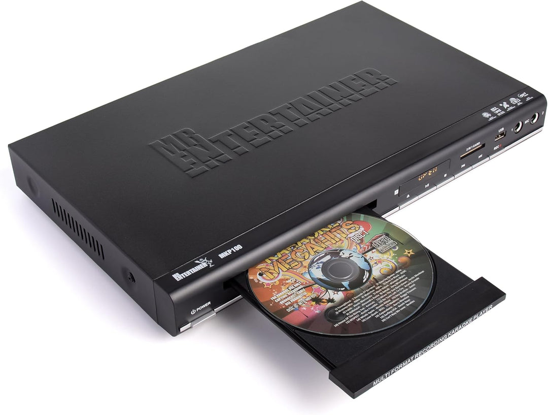 Mr Entertainer MKP100 CDG DVD MP3G Karaoke-Player (kabelgebundene Mikrofone + 200 Songs)