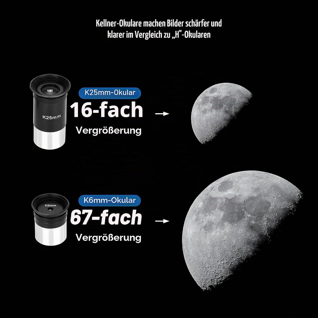 Aomekie Teleskop Astronomie 70/400 Fernrohr Teleskop für Kinder Einsteiger Amateur-Astronomen mit Al