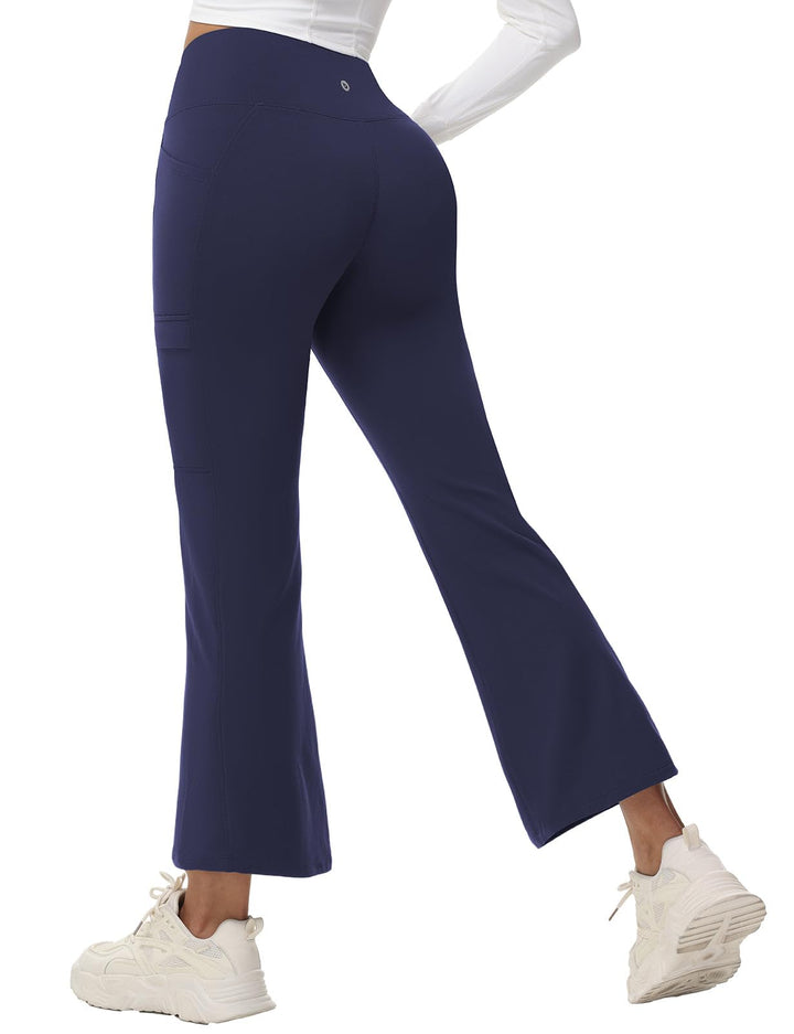 baleaf Thermo Hose Damen Thermo Leggings mit Taschen Wanderhose Wasserabweisend Bootcut Leggings Sch
