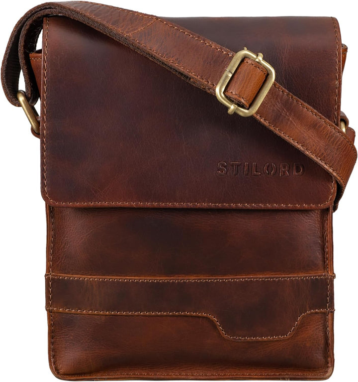 STILORD 'Sven' Herrenhandtasche Leder Umhängetasche klein Schultertasche Männer 8 Zoll Tablet Herren