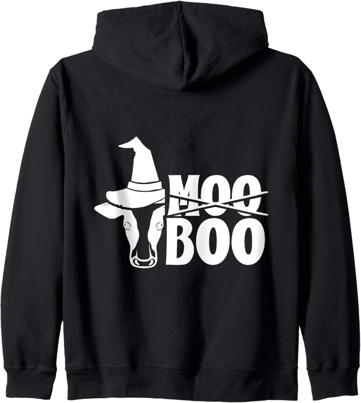 Muh Buh Moo Boo Kuh Geist Halloween Kapuzenjacke