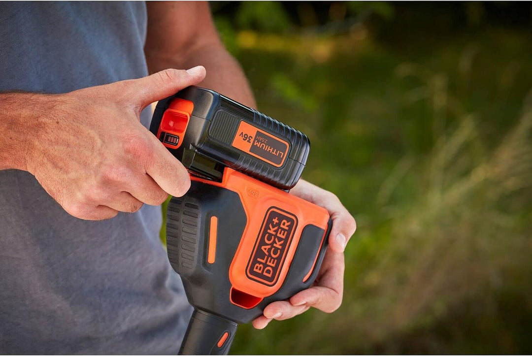 BLACK+DECKER Rasentrimmer Akku Freischneider - Rasenkantenschneider 36V, Schnittbreite 33 cm, kohleb