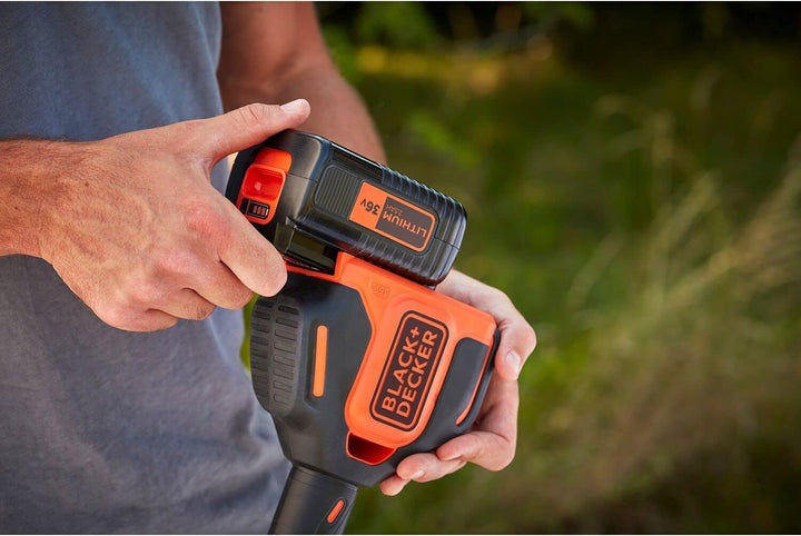 BLACK+DECKER Rasentrimmer Akku Freischneider - Rasenkantenschneider 36V, Schnittbreite 33 cm, kohleb