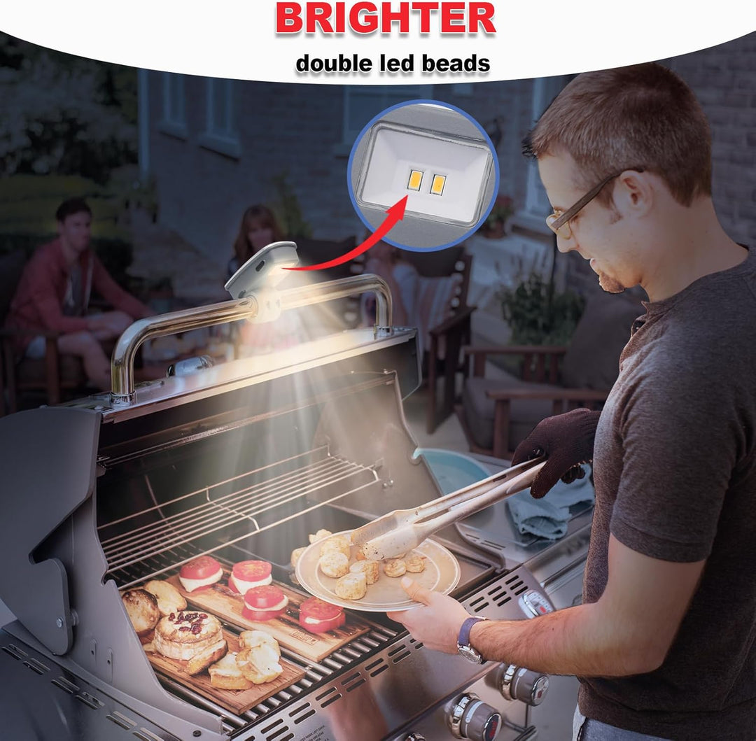 BBQ Grill Light Outdoor,Grill Zubehör für Outdoor Grill für Weber Grill Zubehör - Grau
