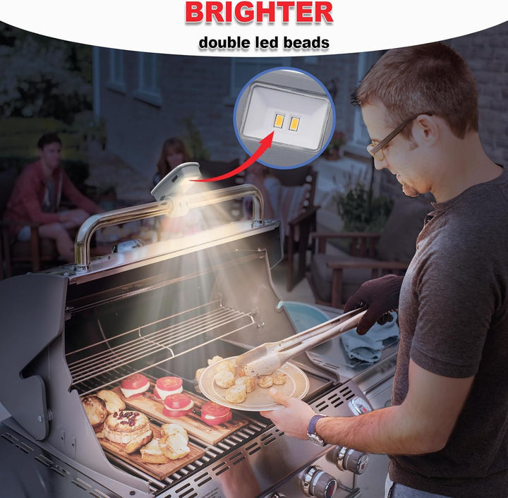 BBQ Grill Light Outdoor,Grill Zubehör für Outdoor Grill für Weber Grill Zubehör - Grau