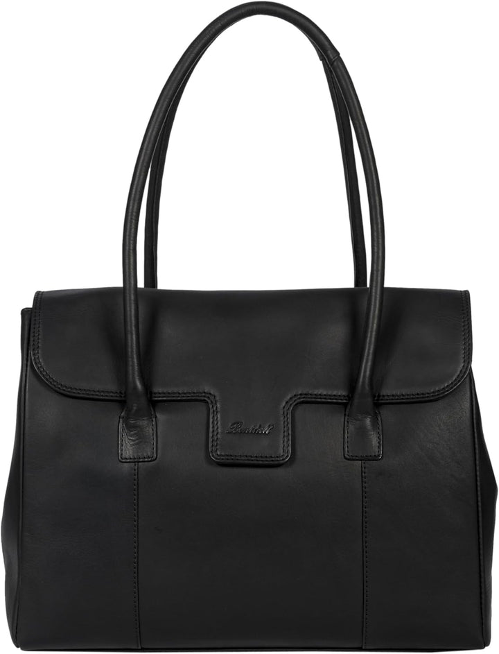 Benthill Damen Handtasche Echt-Leder - Umhängetasche aus weichem hochwertigem Echtleder - Vintage Fa