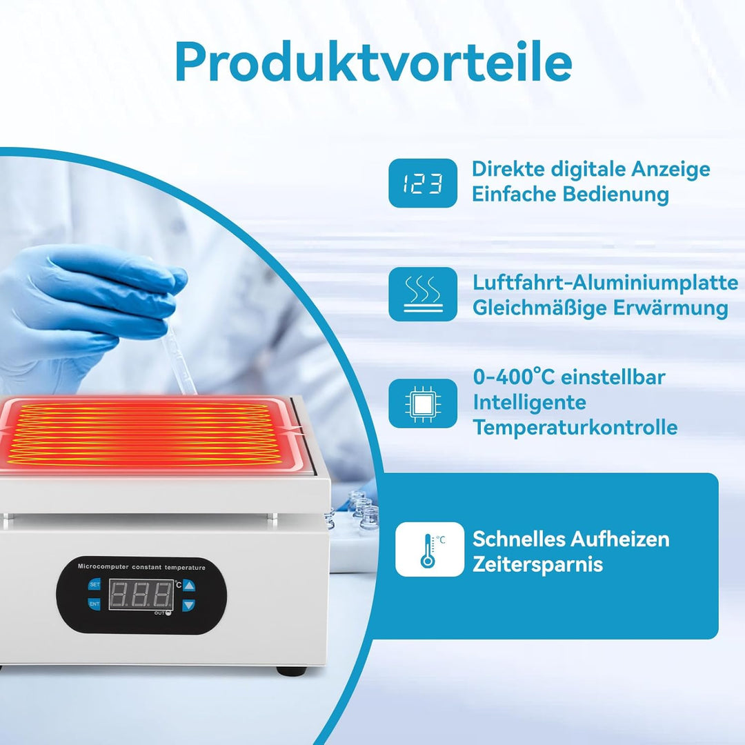 Heizplatte Löten 550W LED Mikrocomputer Vorheizplatte für SMD Lötstation, Lötplatte & PCB Heizplatte