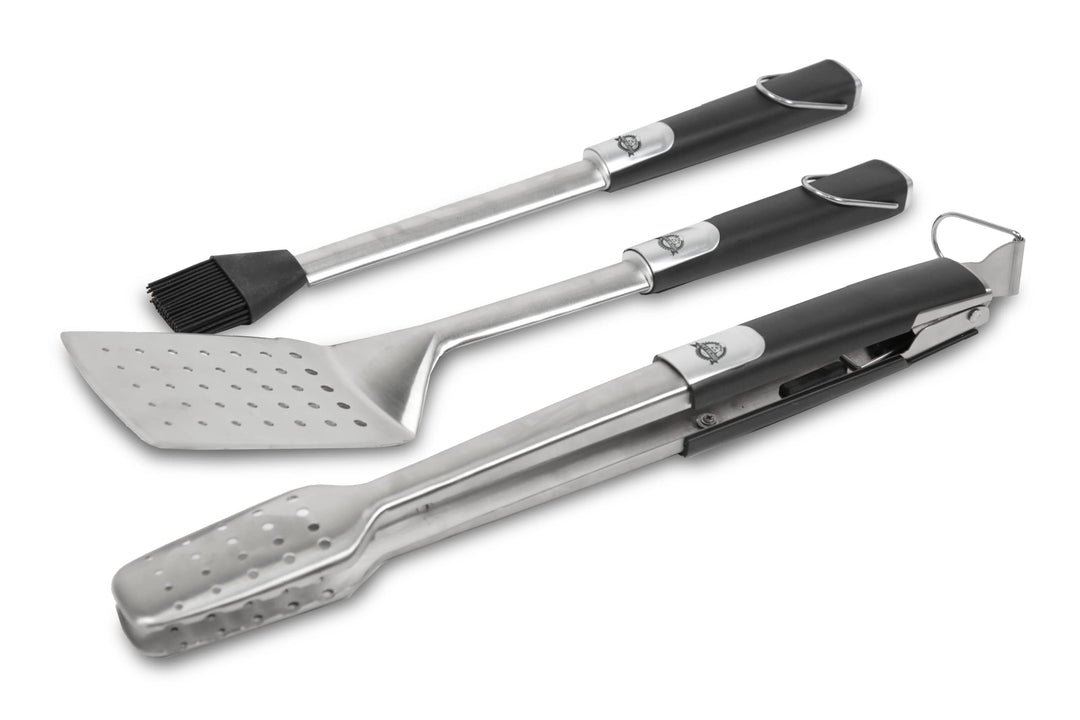 Pit Boss Grills Soft Touch Werkzeugset, 3-teilig, Edelstahl