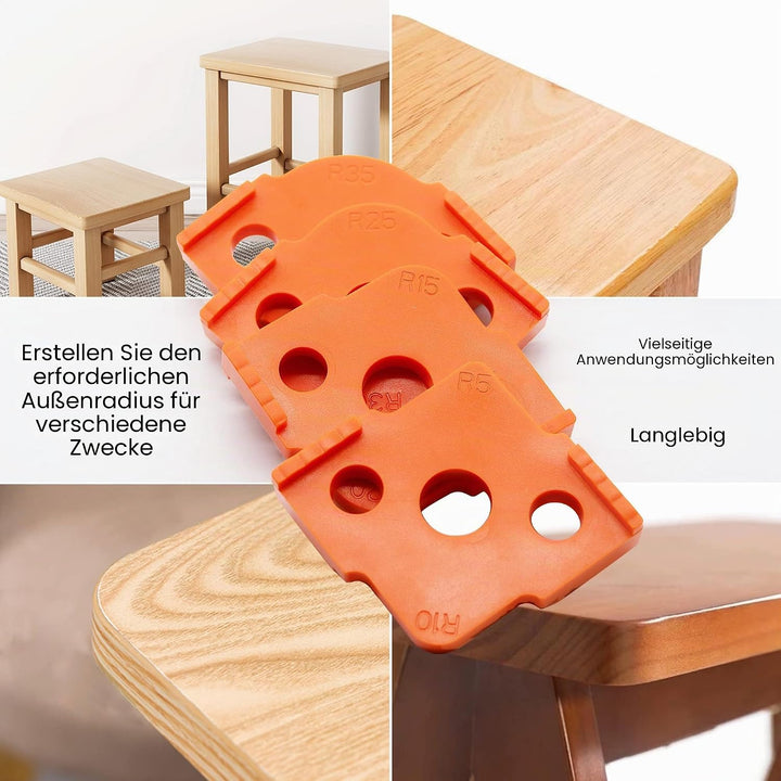 Abrundfräsen Vorlage Radius Vorrichtung Fräserschablonen Eckradiusfrässchablonen ABS + CNC Hochhärte
