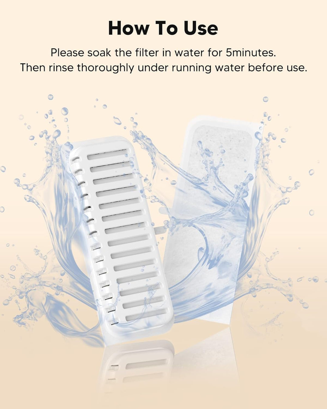 Tomxcute Katzenbrunnen Filter Set, 10 Filter + 2 Schwämme für 108oz/3.2L Katzenbrunnen Katzenbrunnen
