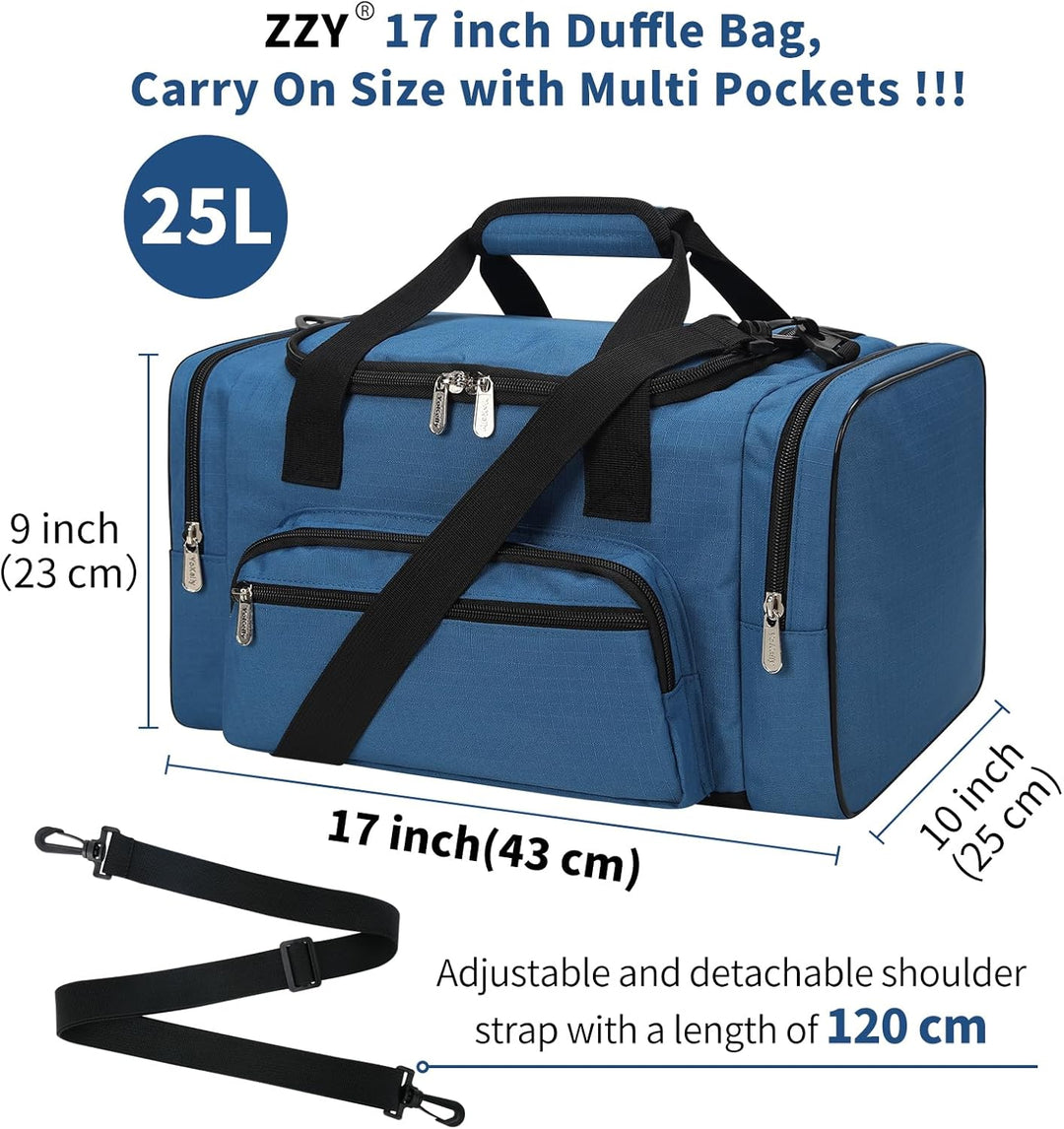 ZZY Sporttasche klein, 25L Gym Tasche, Fitness Tasche Trainingstasche für Weekender Reisetasche (Bla