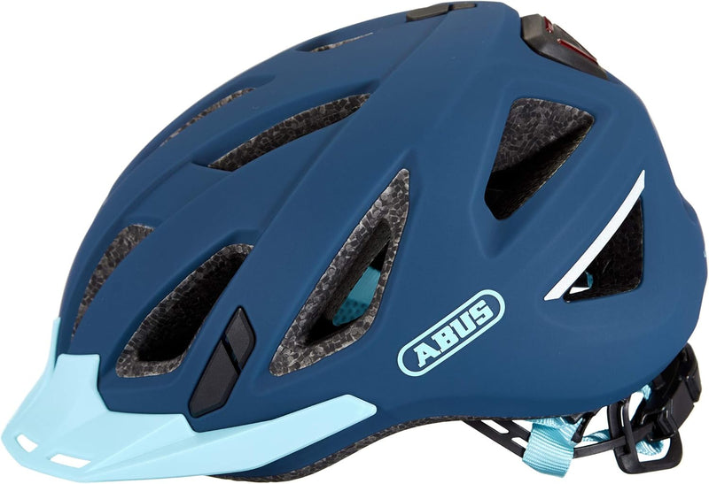 ABUS Stadthelm Urban-I 3.0 - Fahrradhelm mit Rücklicht, Schirm und Magnetverschluss - für Damen und