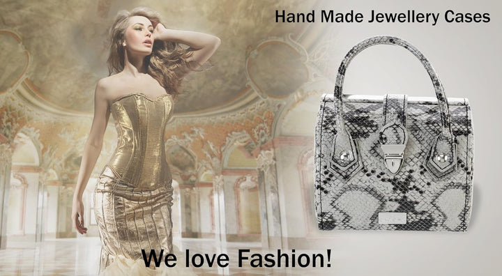 Céline Cellier Schmuckkasten Schmuckschatulle Schmuckkoffer mit Spiegel Grau - CC-P6108C