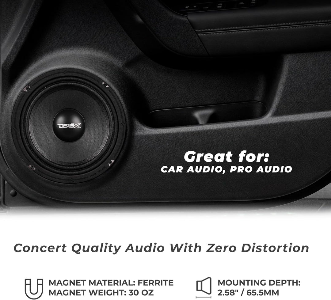 DS18 Car Midrange Speaker 6" Inch 450w Watt 4Ohm Bass Loudspeaker PRO-X6.4M Classic 4 Ohm 16,5 cm, C