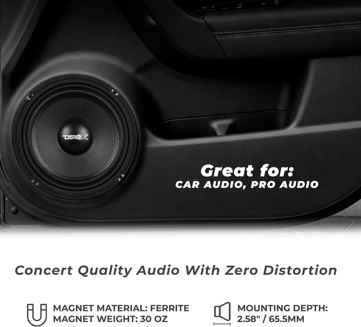 DS18 Car Midrange Speaker 6" Inch 450w Watt 4Ohm Bass Loudspeaker PRO-X6.4M Classic 4 Ohm 16,5 cm, C
