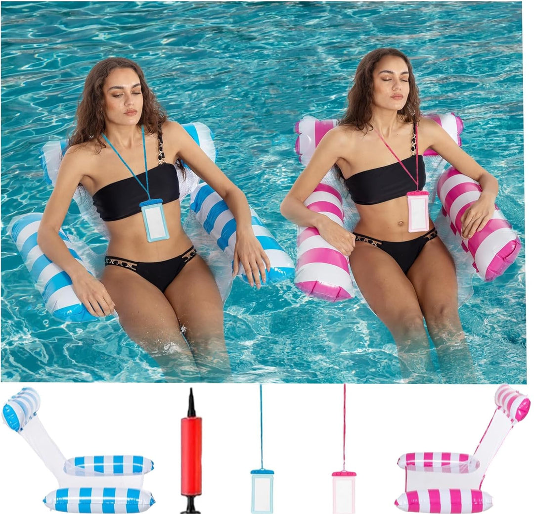 Luftmatratze Wasser,Luftmatratze pool,4 In 1 Aufblasbare Wasserhängematte,Wasserspielzeug Schwebende