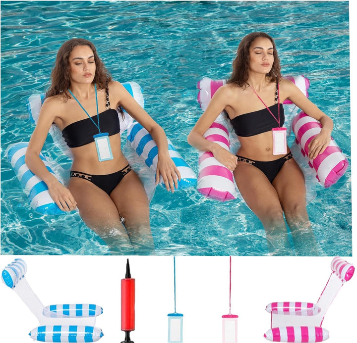 Luftmatratze Wasser,Luftmatratze pool,4 In 1 Aufblasbare Wasserhängematte,Wasserspielzeug Schwebende