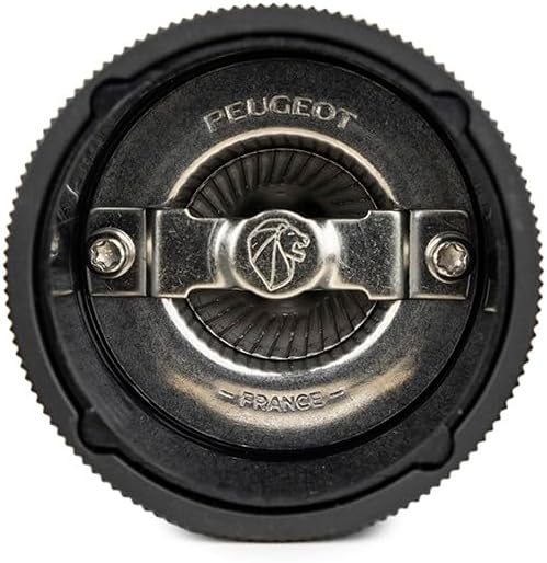 PEUGEOT - Salzmühle Line 12 cm - Klassische Mahlgradeinstellung - Aluminium und PEFC-zertifiziertes