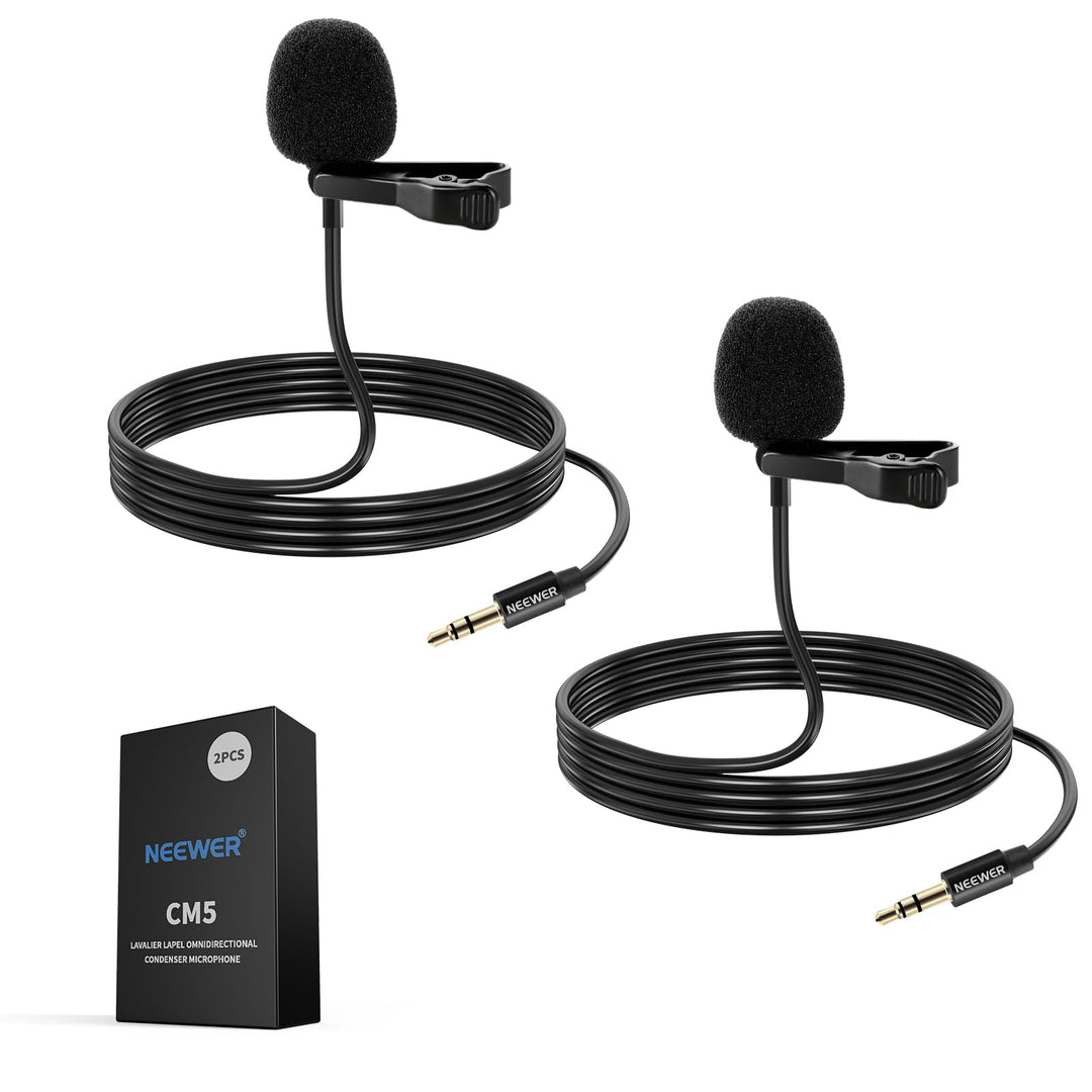 Neewer Lavalier-Ansteckmikrofon, kompatibel mit Rode Wireless GO II Wireless Pro DJI Wireless Mikrof