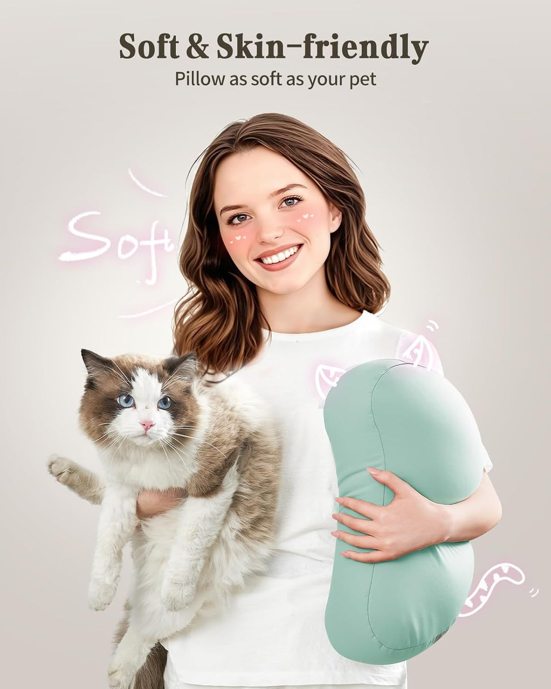 Tablet Kissen Halter, 360° Verstellbarer ipad Halterung Bett mit flexiblem doppelachsigem Arm, Table