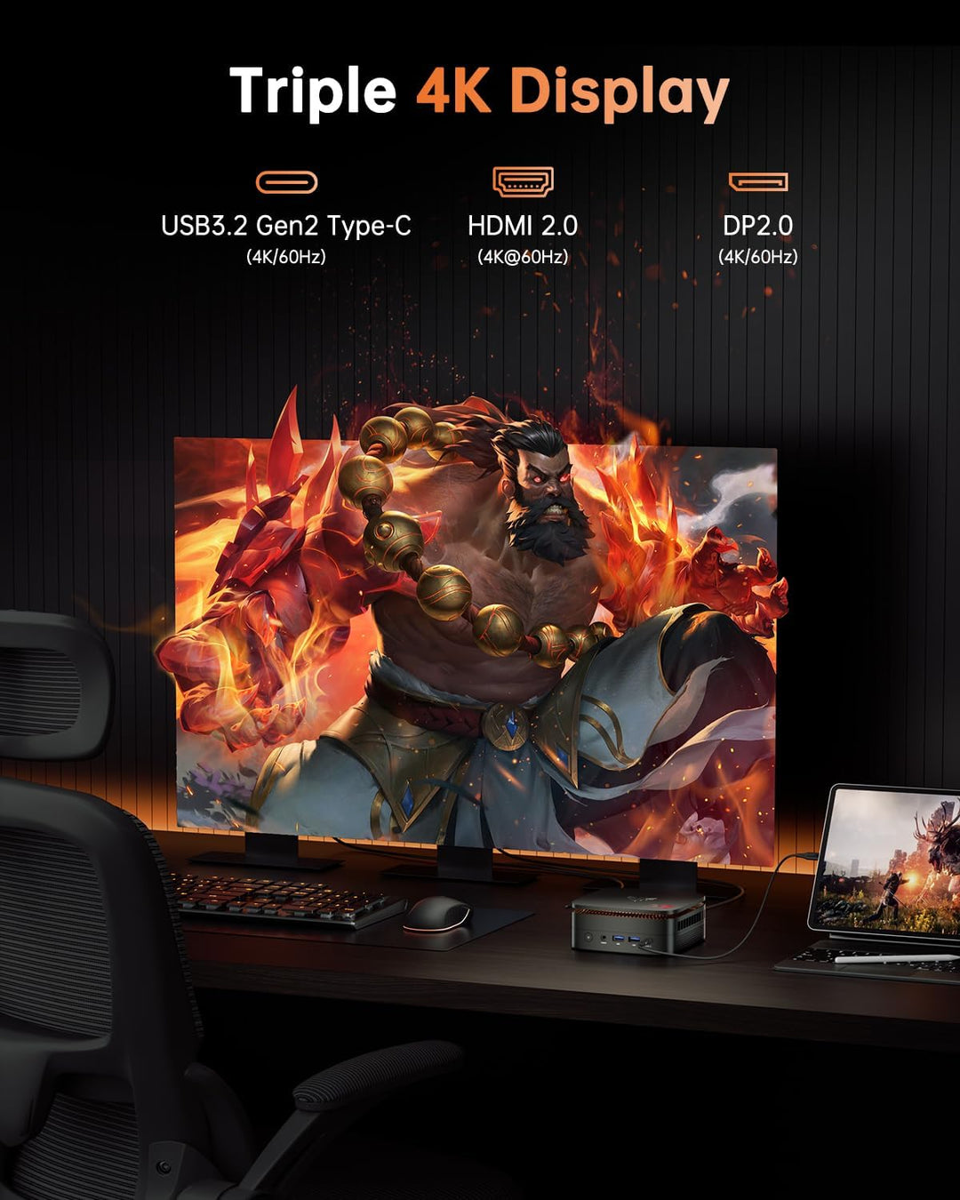 NiPoGi Hyper H1 Mini PC W-11 PRO ΑΜD Ryzen 7 6800H(Max 4.7GHz,8C/16T) 32GB LPDDR5 6400MHz/512GB M.2