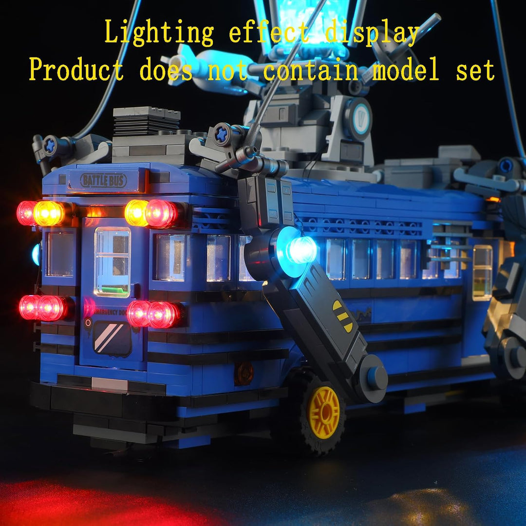 GEAMENT LED Licht-Set Kompatibel mit Lego Schlachtenbus (Battle Bus) Fortnite 77073 Bausteine Modell