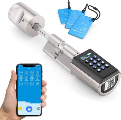 RUILON Smart Elektronisches Türschloss mit Zahlencode,Elektrisch Codeschloss Schliesszylnder, Blueto