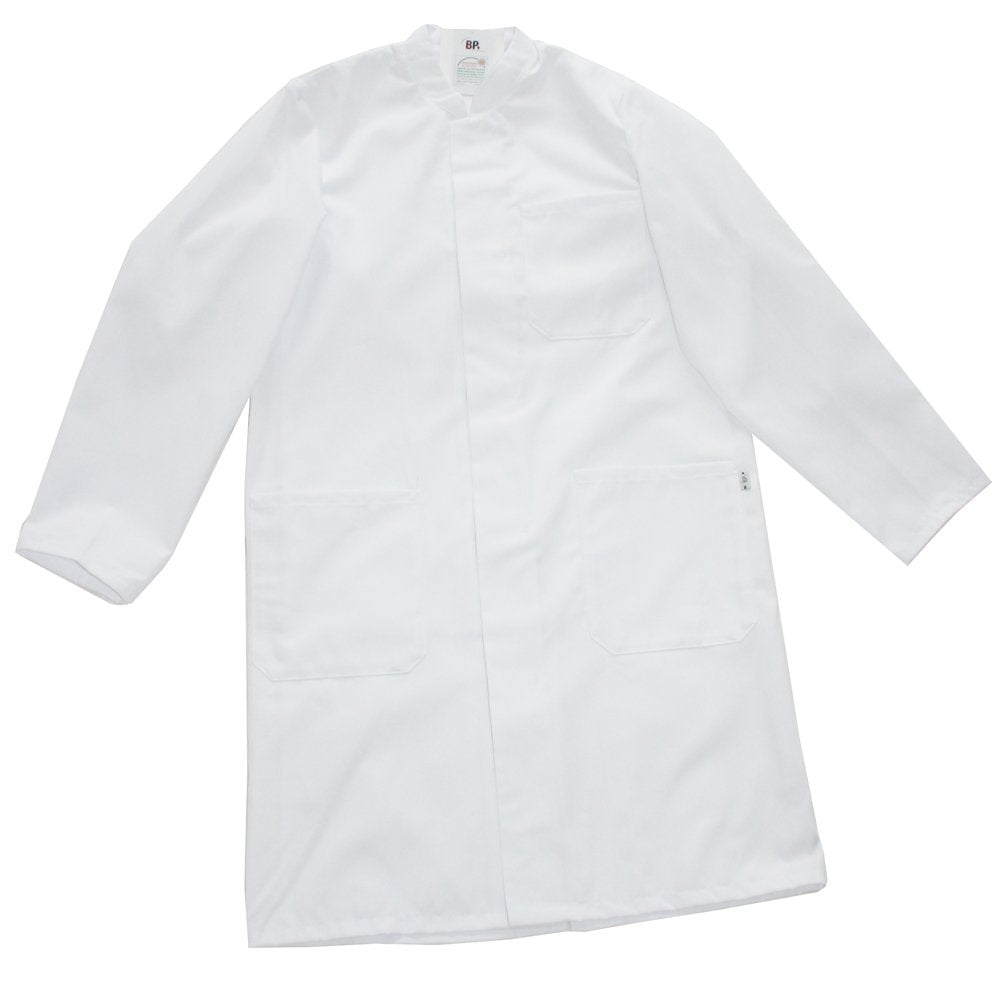 BP 1626-485-21-48n Mantel für Männer, Langarm, Stehkragen, 215,00 g/m² Stoffmischung, weiss, 48n, 48