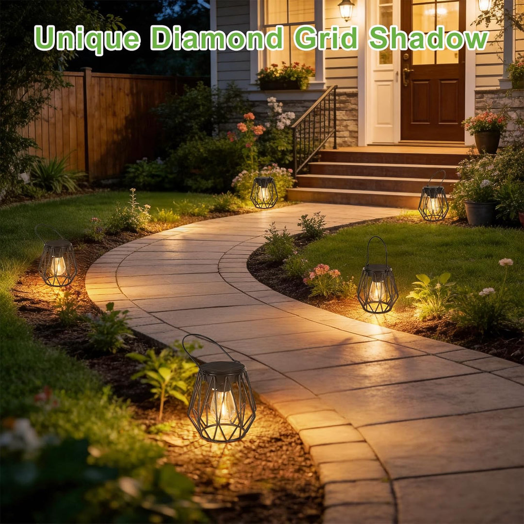 Kimjo Solarlaterne für Aussen, Solarlampen für Aussen Garten Hängend/Stehend, IP65 Wasserdicht Solar