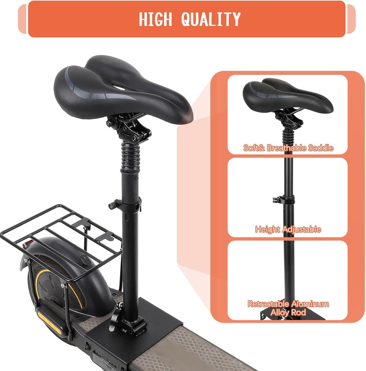 Elektroroller Sitzsattel kompatibel mit Segway-Ninebot Max G30, Stossdämpfender/Weicher/Atmungsaktiv