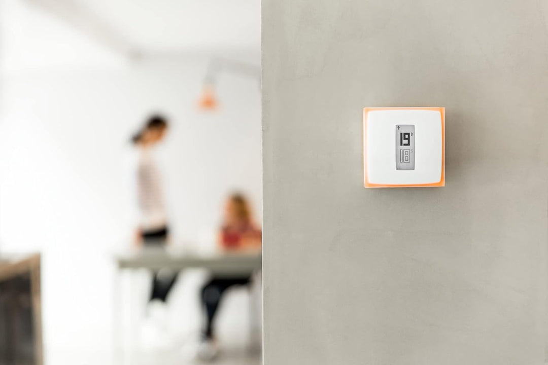Netatmo Smart Thermostat Zur Steuerung von Heizungsanlagen, NTH01-DE-EC, Orange, Weiss Smartes