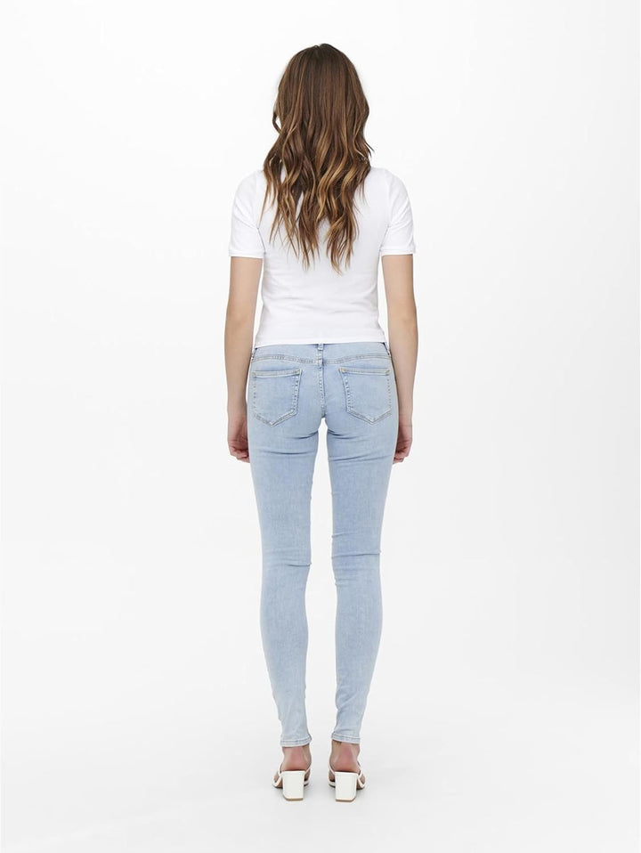 ONLY Damen Onlcoral Life Sl Sk Dnm Cro468 Jeans, Blue Denim, 33 EU