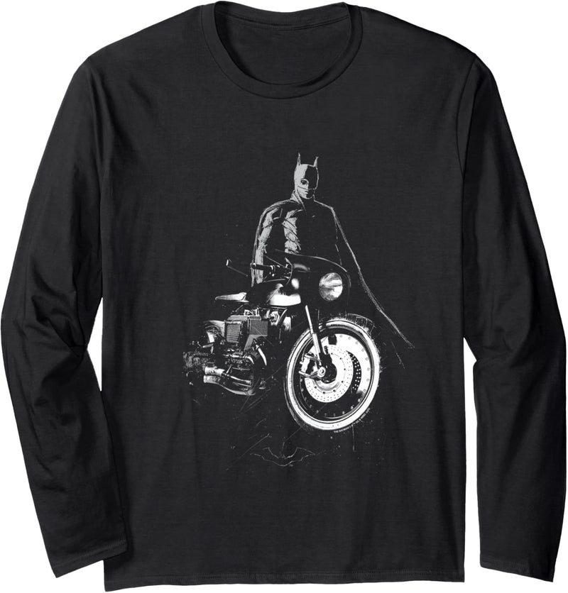 The Batman And His Motorcycle Langarmshirt