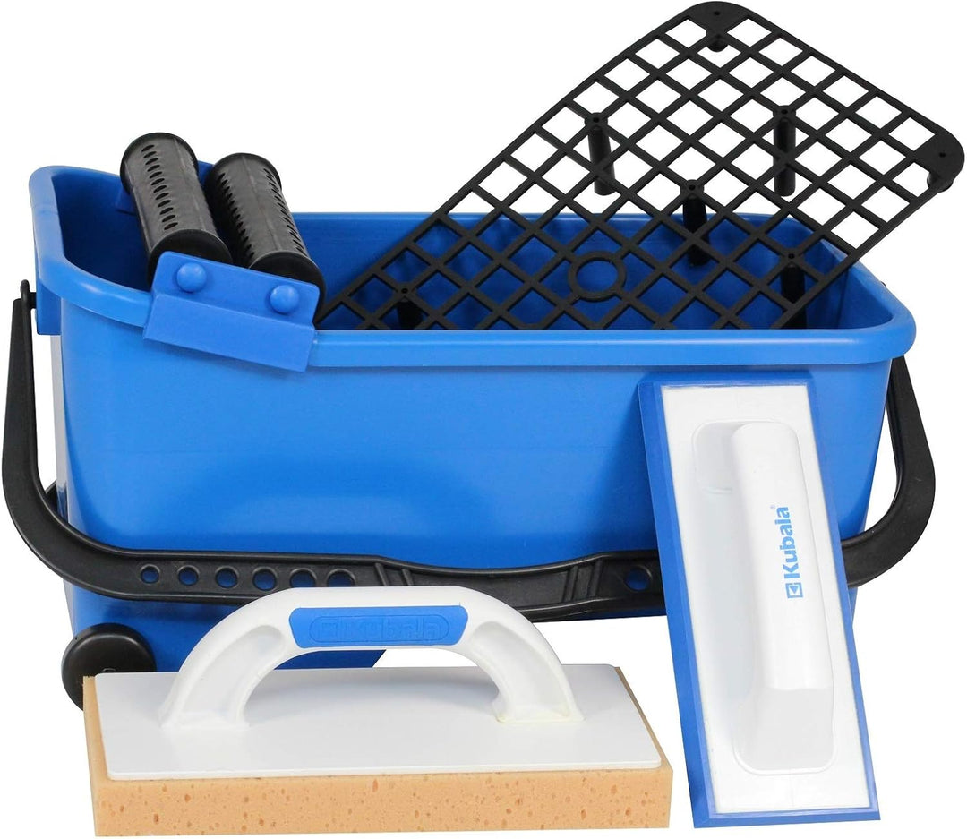 Professionelles Fliesenleger Werkzeug Set Fliesen Kit Mörtel Schwamm Float Bucket Rollen KUBALA
