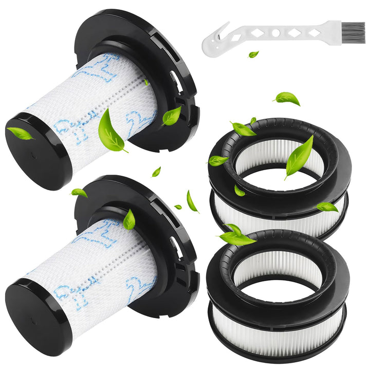 Satz von 4 wiederverwendbaren Filtern für Rowenta X-Force Flex Kompatibel 11.60, 12.60, 14.60, 15.60