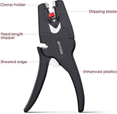 APTTOOL Abisolierzange Automatisch, Klein Abisolier Zange, Abisolierwerkzeug mit Selbsteinstellenden