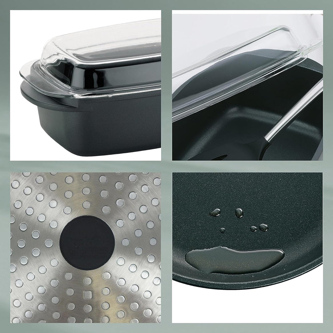 kela, aluguss, Schwarz, Bräter rechteckig