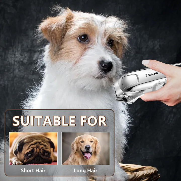 Primizia Hundehaarschneidemaschine Professionelle Kabellose, Wiederaufladbar,Hunderasierer,Schneidem