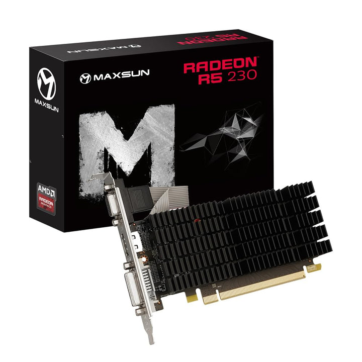 maxsun AMD R5 230 Computer Grafikkarte, 2G GDDR3, HDMI VGA DVI Grafikkarte ITX SFF Low Profile Ready