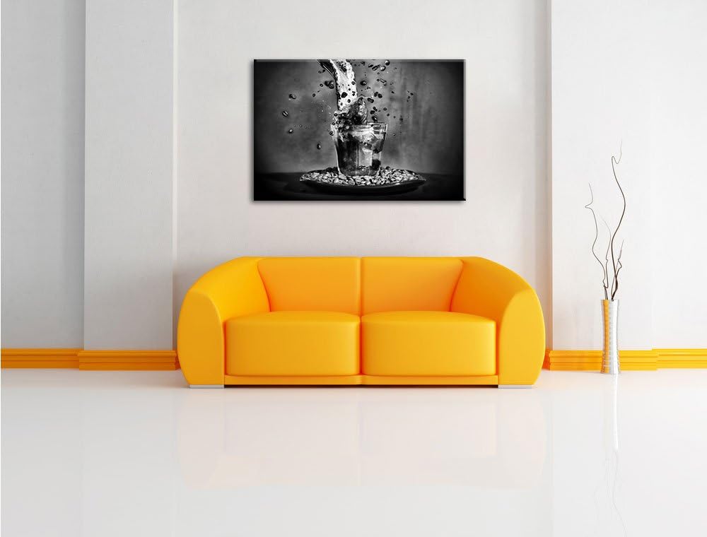 Pixxprint Gekühlter Bohnenkaffee / 100x70cm Leinwandbild bespannt auf Holzrahmen/Wandbild Kunstdruck